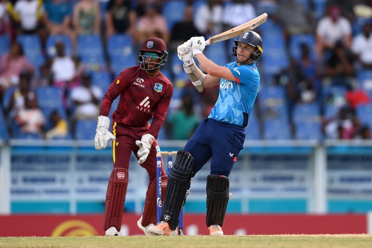 Sam Curran strikes Gudakesh Motie over midwicket, West Indies vs England, 2nd ODI, Antigua, November 2, 2024