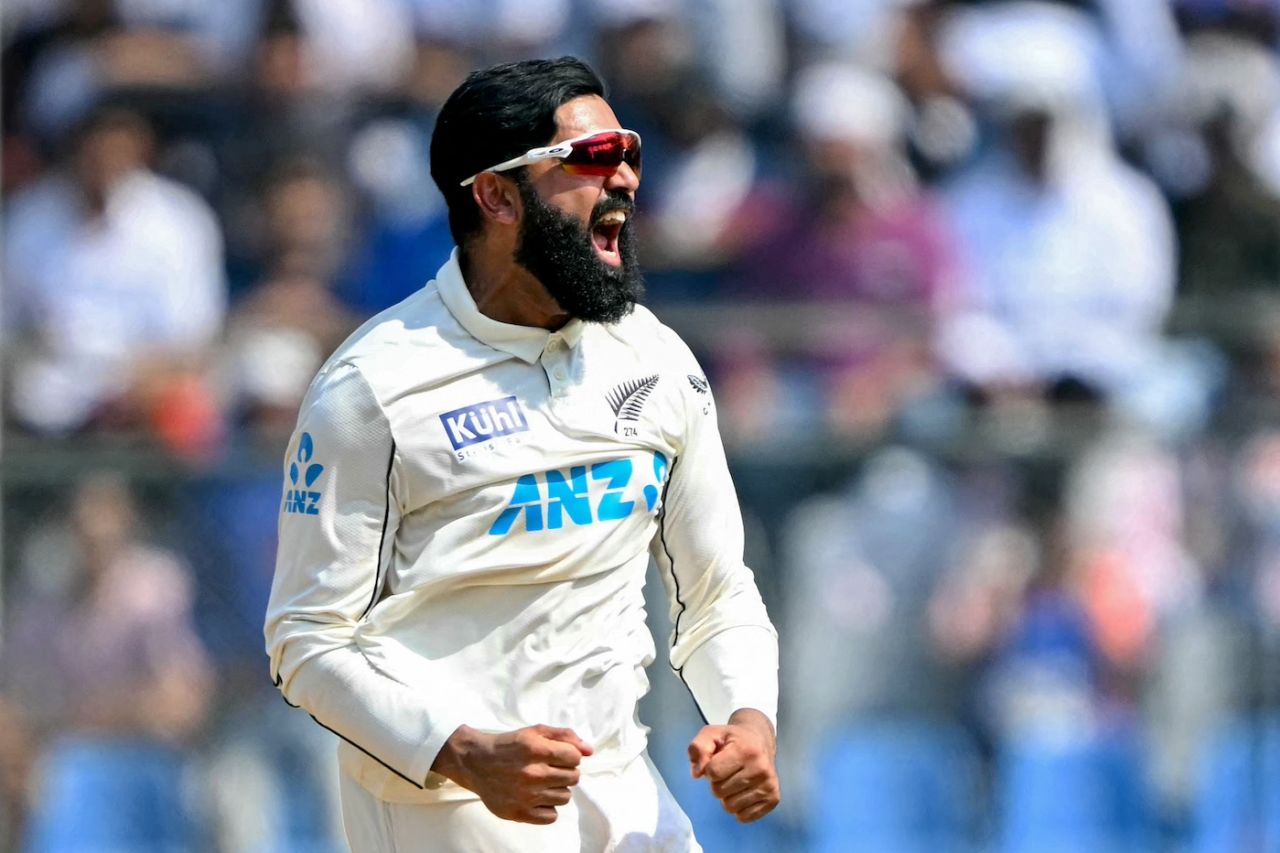 Ajaz Patel ended Ravindra Jadeja's resistance, India vs New Zealand, 3rd Test, Mumbai, 3rd day, November 3, 2024