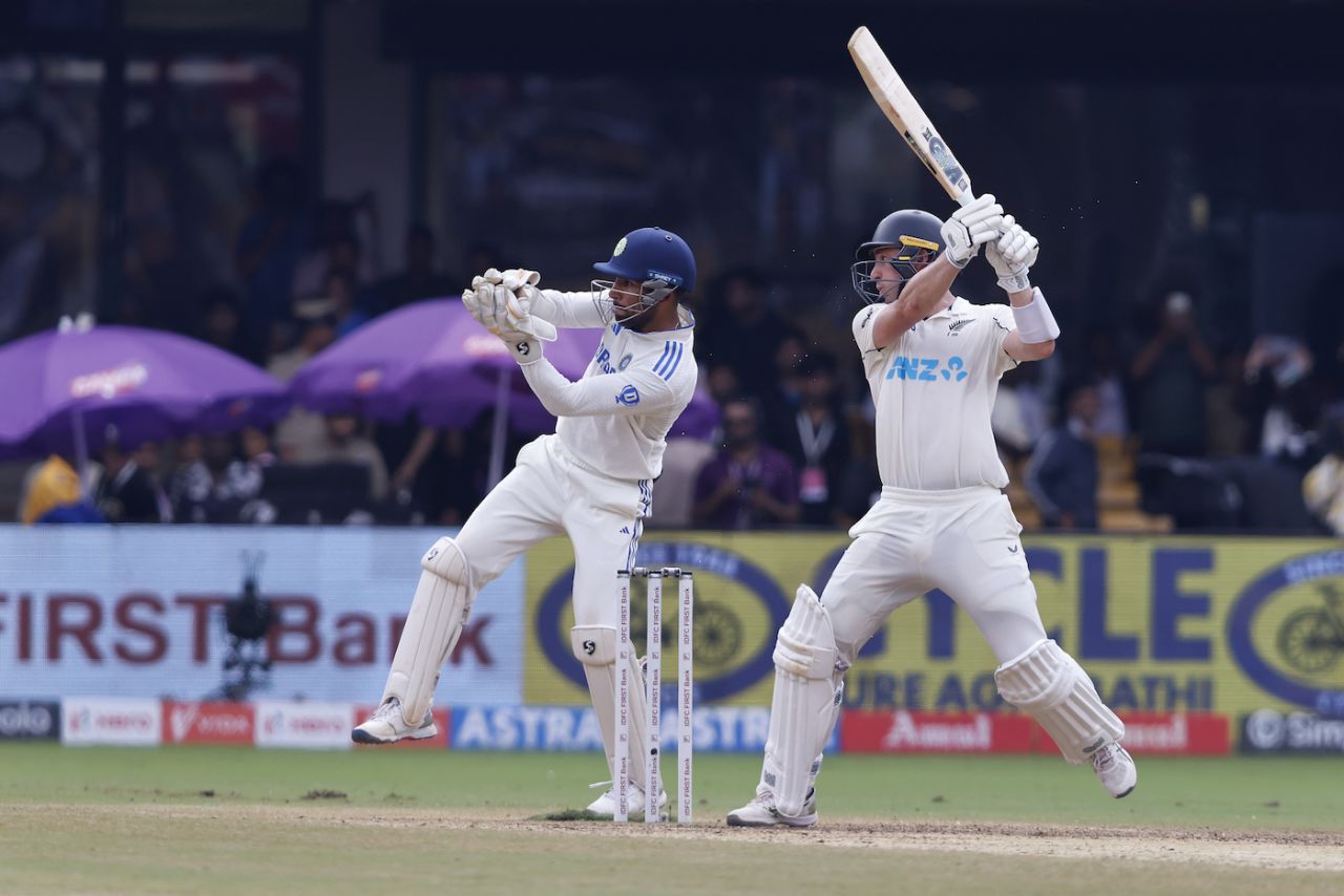 Will Young cuts for four to win New Zealand the match, India vs New Zealand, 1st Test, Bengaluru, 5th day, October 20, 2024