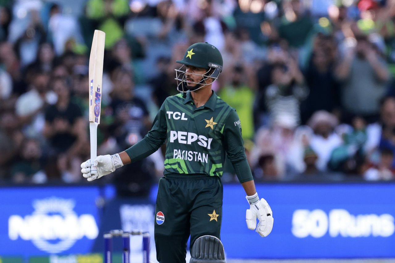 Saim Ayub scored his maiden half-century in just his second ODI, Australia vs Pakistan, 2nd ODI, Adelaide, November 8, 2024