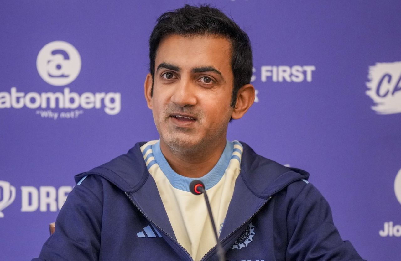 Gautam Gambhir let out a rare smile during his press conference, Mumbai, November 11, 2024