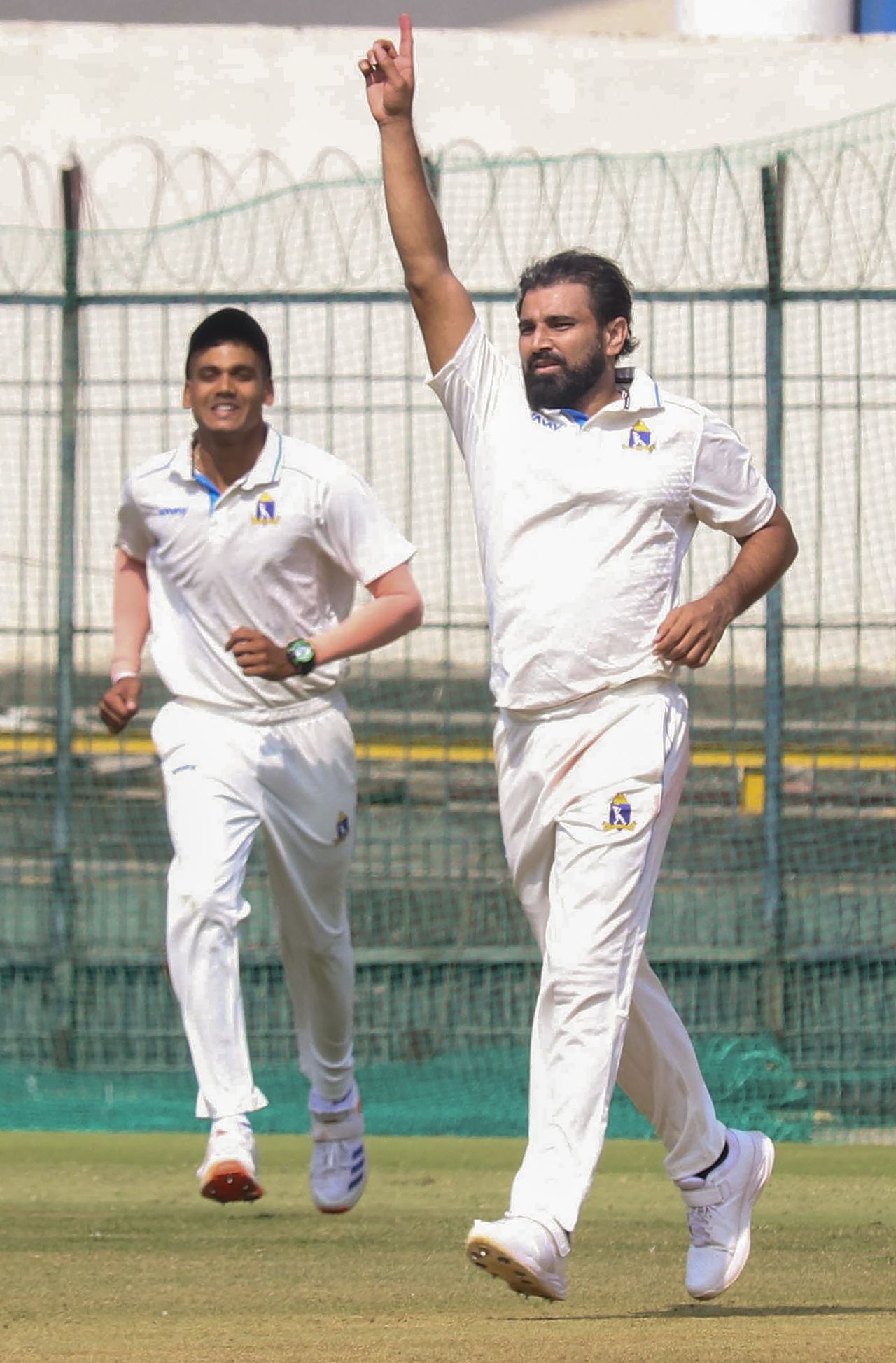 Mohammed Shami celebrates a wicket, Madhya Pradesh vs Bengal, Ranji Trophy 2024-25, Indore, November 14, 2024