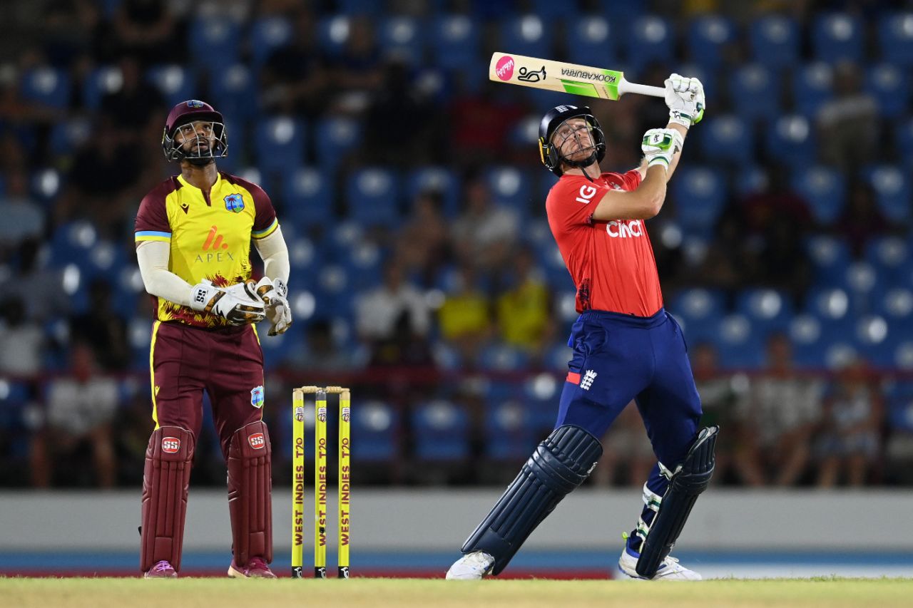Jos Buttler skewed a catch into the covers, West Indies vs England, 3rd T20I, Gros Islet, November 14, 2024