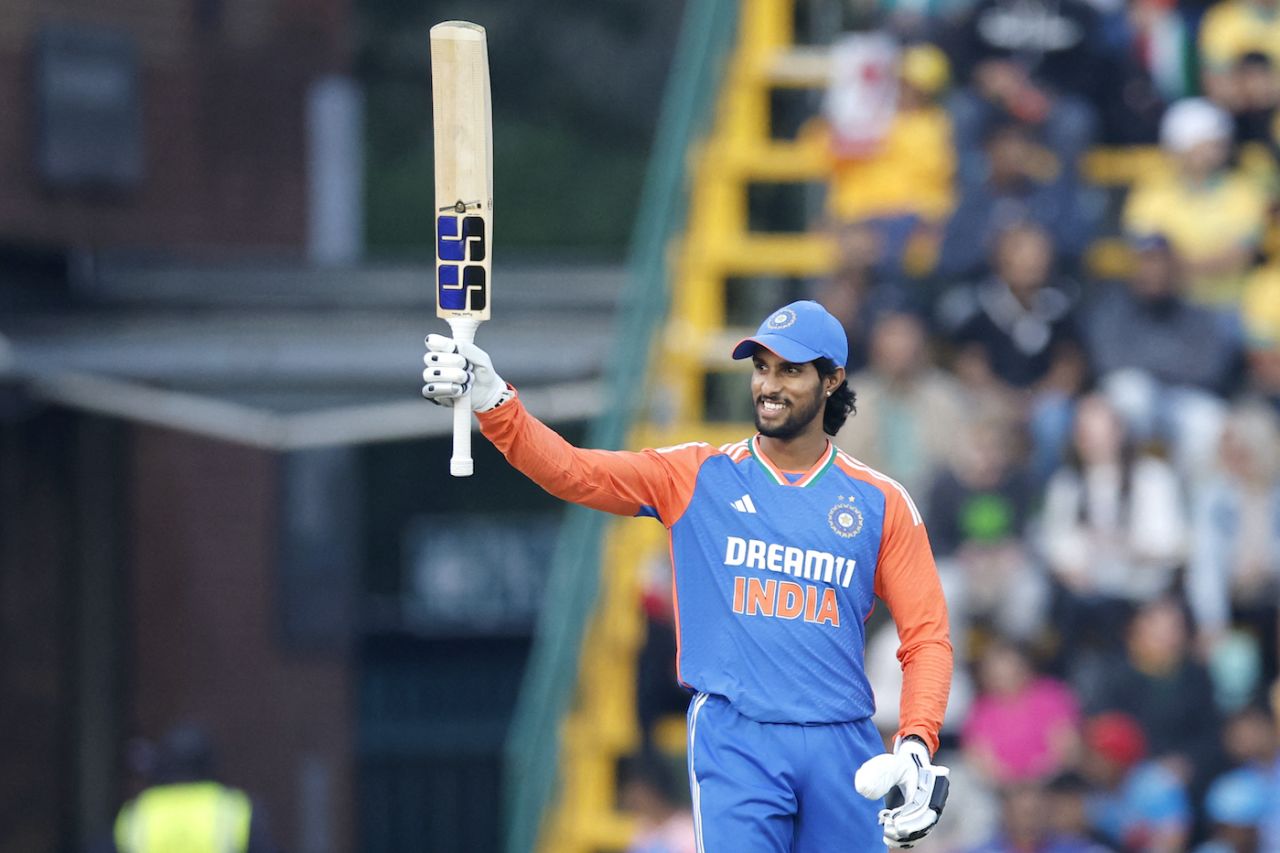 Tilak Varma brought up fifty off 22 balls, South Africa vs India, 4th T20I, Johannesburg, November 15, 2024
