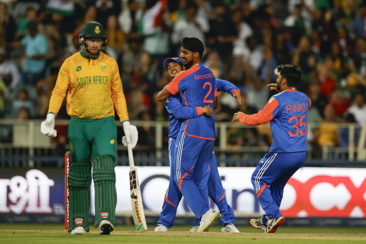 Arshdeep Singh's skidder trapped Heinrich Klaasen lbw, South Africa vs India, 4th T20I, Johannesburg, November 15, 2024