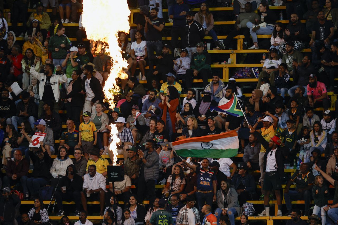 The pyro at the Bullring takes inspiration from India's fiery six-hitting, South Africa vs India, 4th T20I, Johannesburg, November 15, 2024