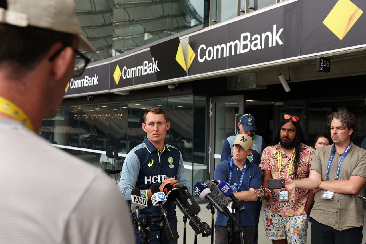 Marnus Labuschagne speaks to the media, Australia vs India, 1st Test, Perth, November 19, 2024