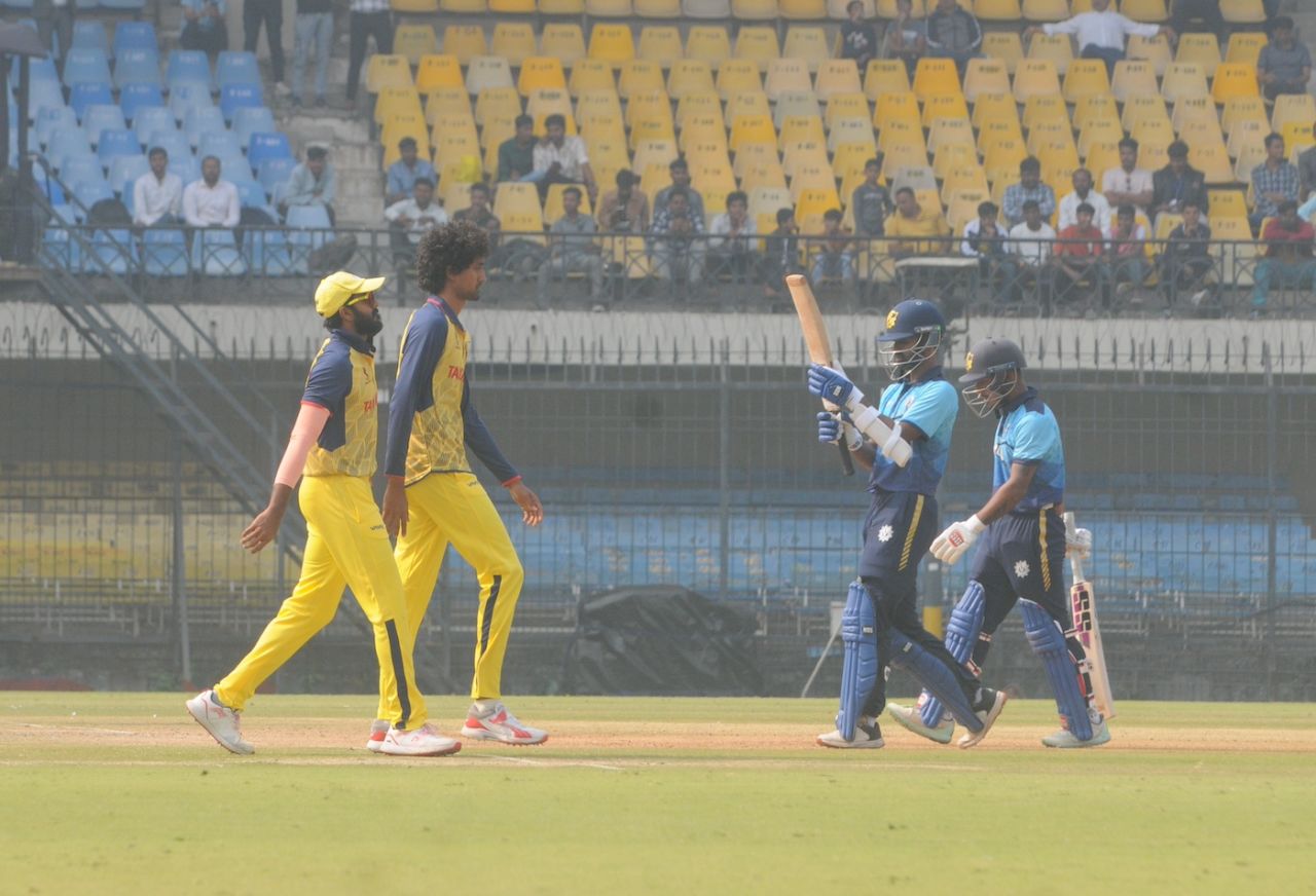 R Sai Kishore picked up a couple of wickets, Tamil Nadu vs Tripura, Syed Mushtaq Ali Trophy, Indore, November 23, 2024
