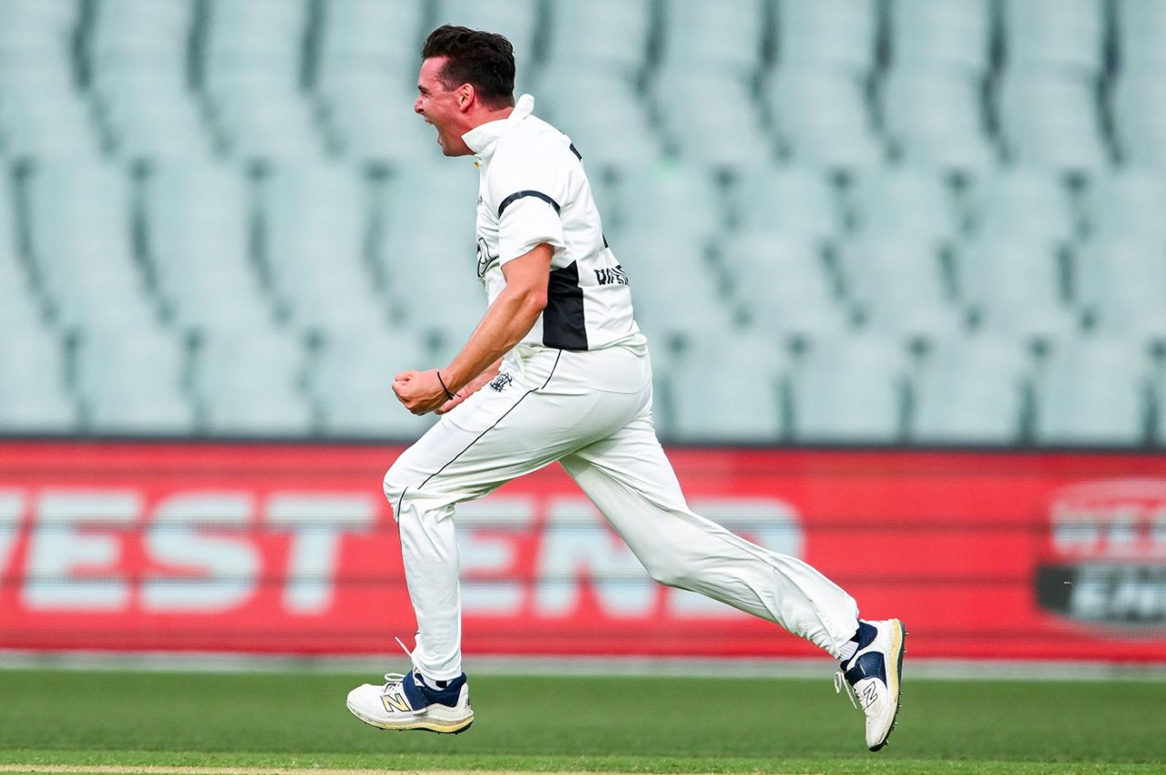 Jhye Richardson made a dramatic start with two wickets in his first over, Western Australia vs South Australia, Sheffield Shield, Adelaide Oval, November 24, 2024
