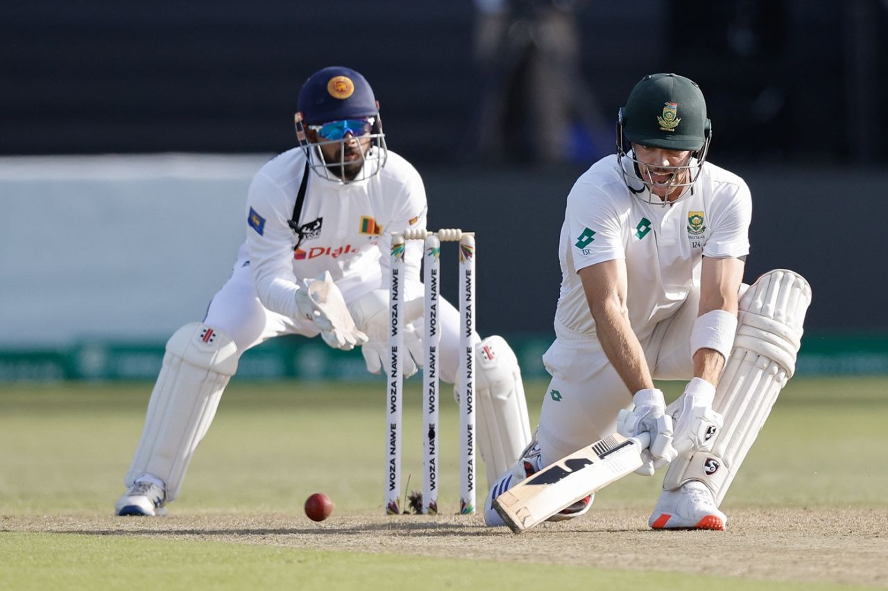 Tristan Stubbs fought his way out in the second innings, South Africa vs Sri Lanka, 1st Test, 2nd day, Durban, November 28, 2024