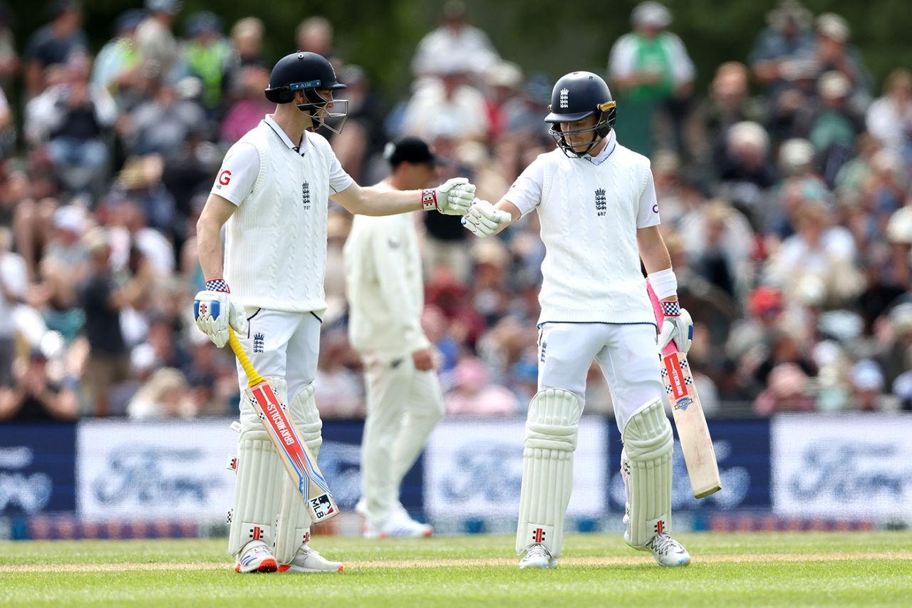 Harry Brook and Ollie Pope put on a century stand, New Zealand vs England, 1st Men's Test, Day 2, Christchurch, November 29, 2024