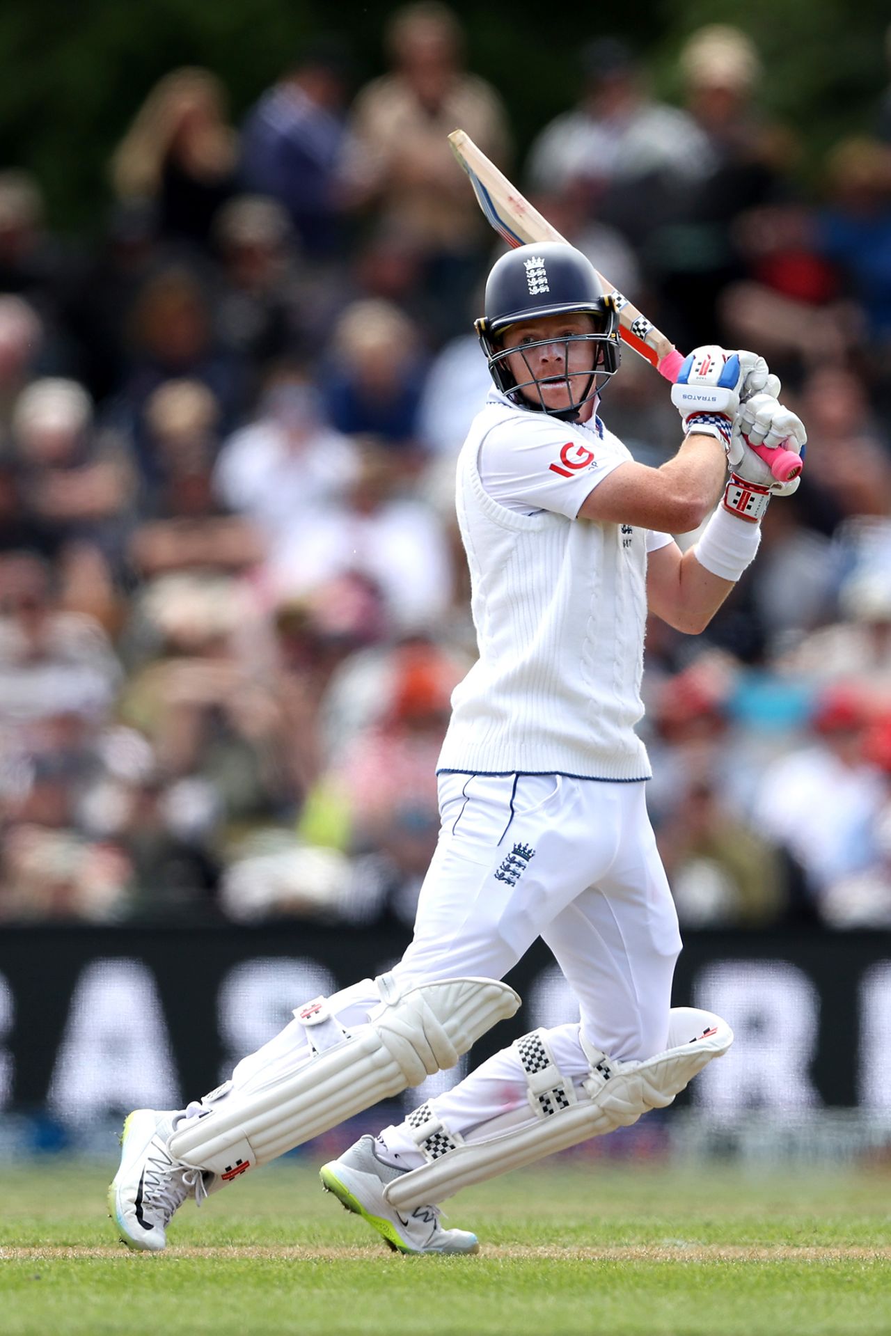 Ollie Pope cuts the ball away behind square, New Zealand vs England, 1st Men's Test, Day 2, Christchurch, November 29, 2024