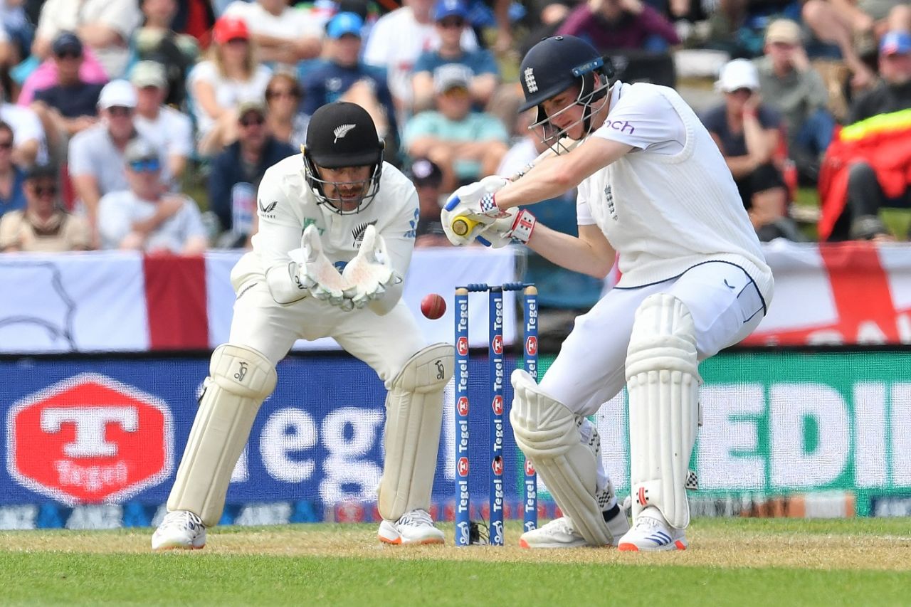 Harry Brook reached his century in 123 balls, New Zealand vs England, 1st Men's Test, Day 2, Christchurch, November 29, 2024