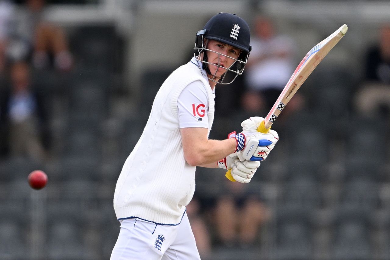 Harry Brook flashes one away behind square, New Zealand vs England, 1st Men's Test, 3rd day, Christchurch, November 30, 2024