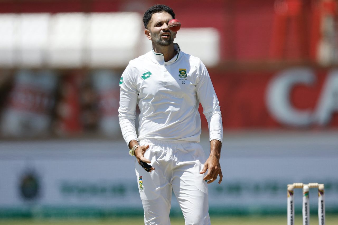 Keshav Maharaj was patient in the morning, South Africa vs Sri Lanka, 1st Test, Durban, 4th day, November 30, 2024