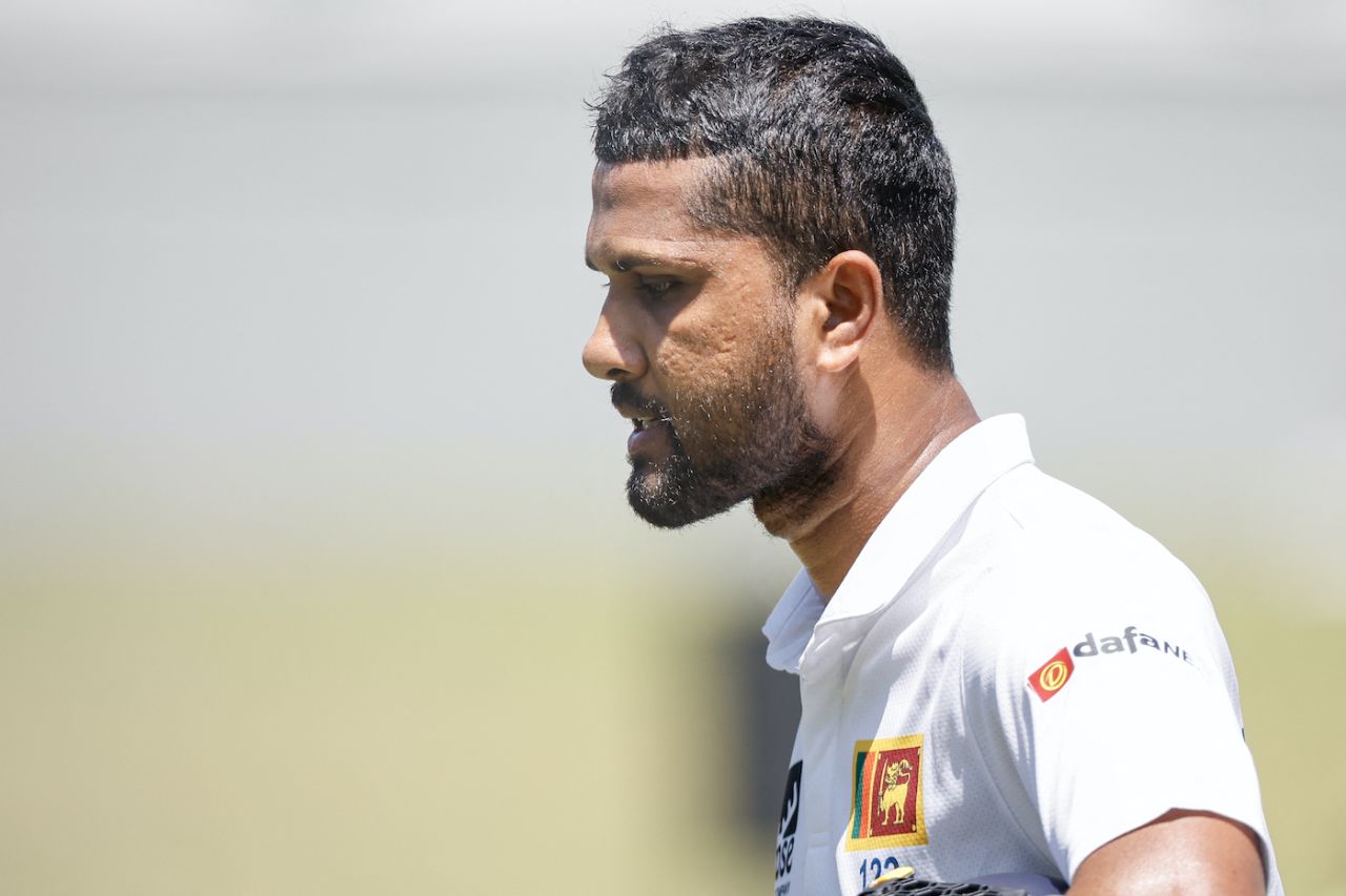 Dinesh Chandimal made a valiant 83 before being undone by a soft dismissal, South Africa vs Sri Lanka, 1st Test, Durban, 4th day, November 30, 2024
