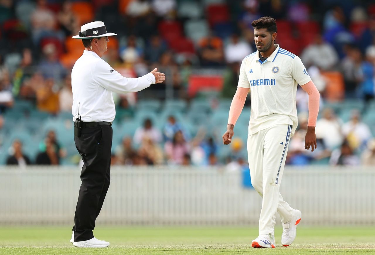 Harshit Rana bowled back-to-back double-wicket overs, Prime Minister's XI vs Indians, Canberra, December 1, 2024