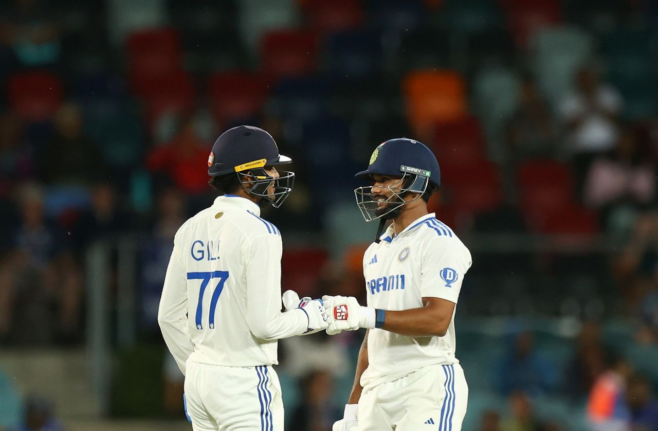 Shubman Gill and Nitish Kumar Reddy put up a solid stand, Prime Minister's XI vs Indians, Canberra, December 1, 2024