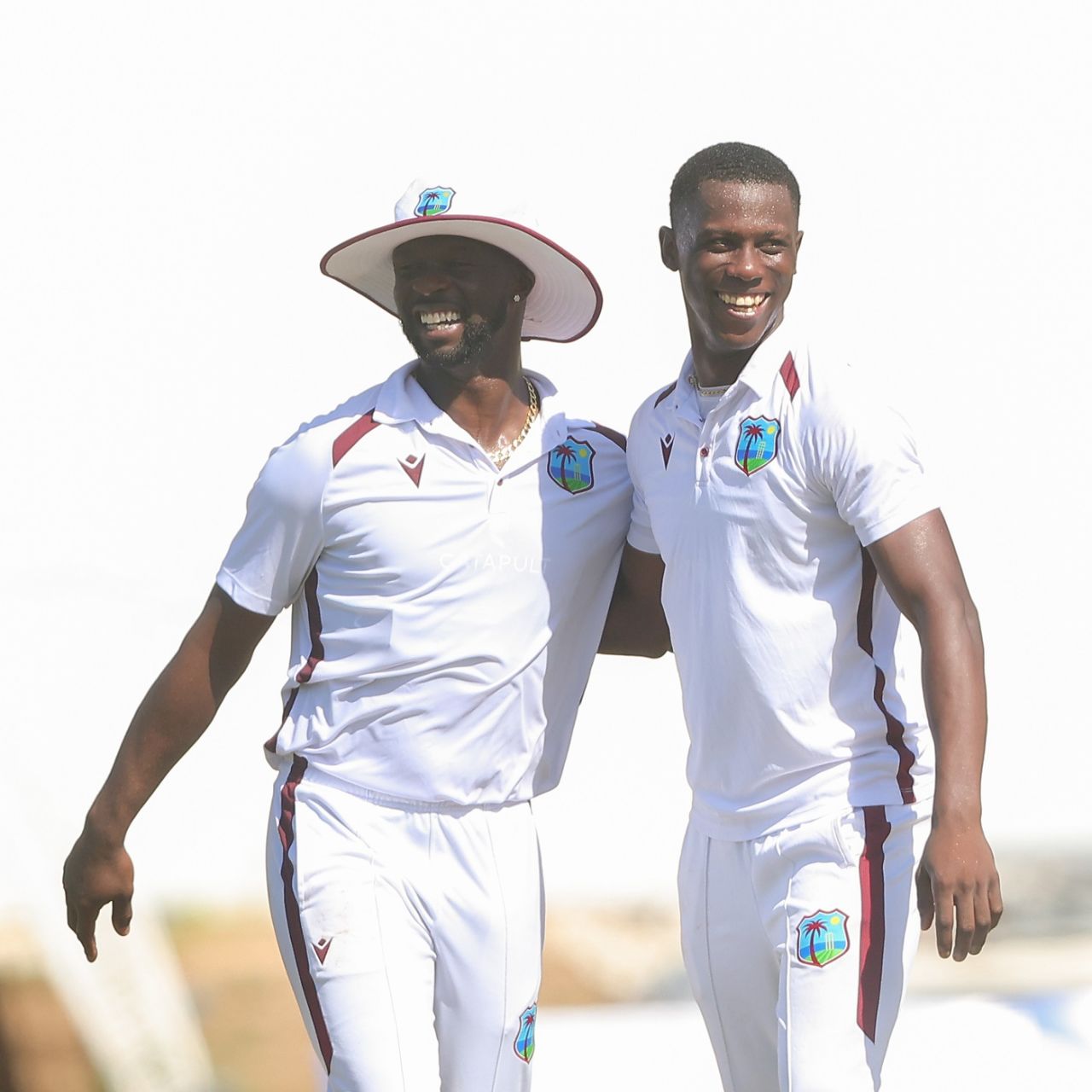 All smiles in the West Indies camp, West Indies vs Bangladesh, 2nd Test, Kingston, 2nd day, December 1, 2024