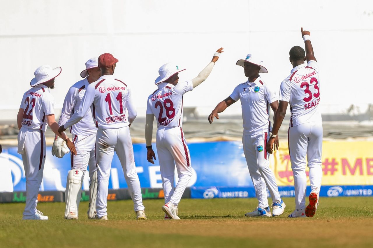 Jayden Seales bowled nine maidens in his first 12 overs, West Indies vs Bangladesh, 2nd Test, Kingston, 2nd day, December 1, 2024