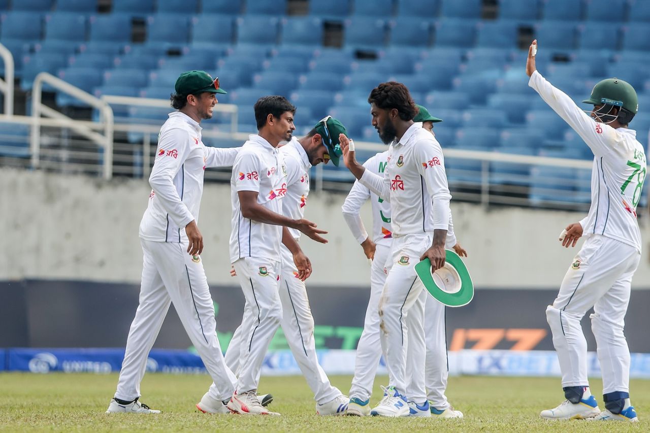 Taijul Islam was Bangladesh's wrecker-in-chief in the fourth innings, West Indies vs Bangladesh, 2nd Test, 4th day, Kingston, December 2, 2024