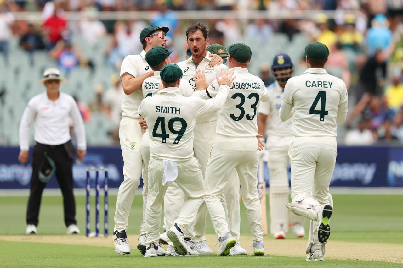 Mitchell Starc struck first ball, Australia vs India, 2nd Test, Adelaide, 1st day, December 6, 2024