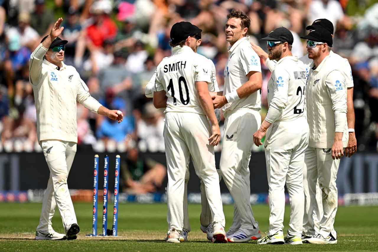 Tim Southee made a double-breakthrough before tea, New Zealand vs England, 2nd Test, Wellington, 2nd day, December 7, 2024