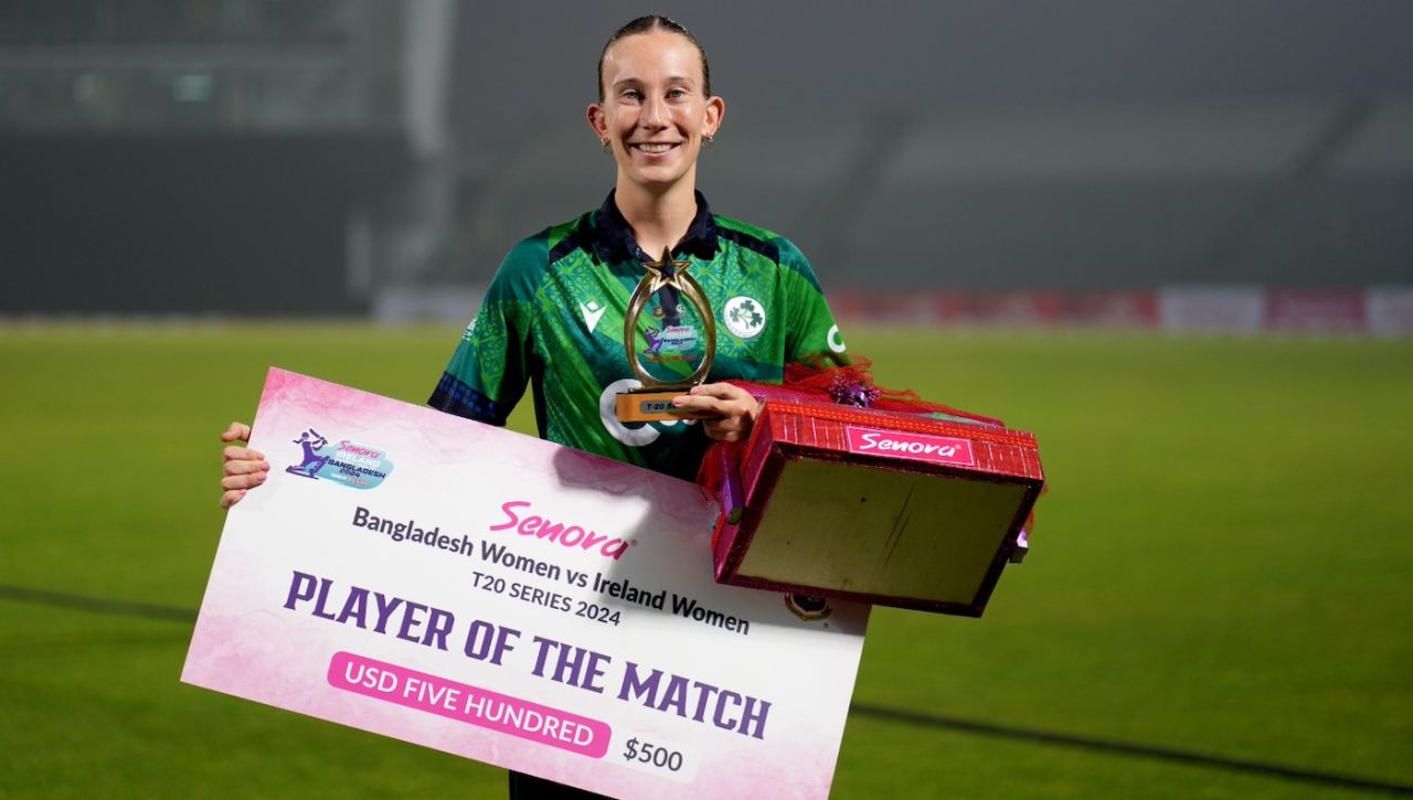Orla Prendergast was the star of the show for Ireland, Bangladesh vs Ireland, 2nd T20I, Sylhet, December 7, 2024