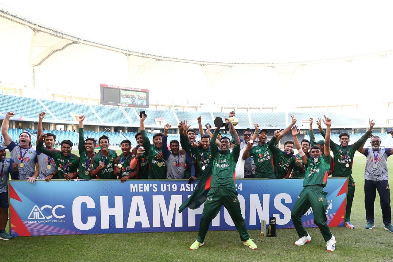 The Bangladesh Under-19 team defended their Asia Cup title successfully, Bangladesh vs India, Under-19s Asia Cup final, Dubai, December 8, 2024