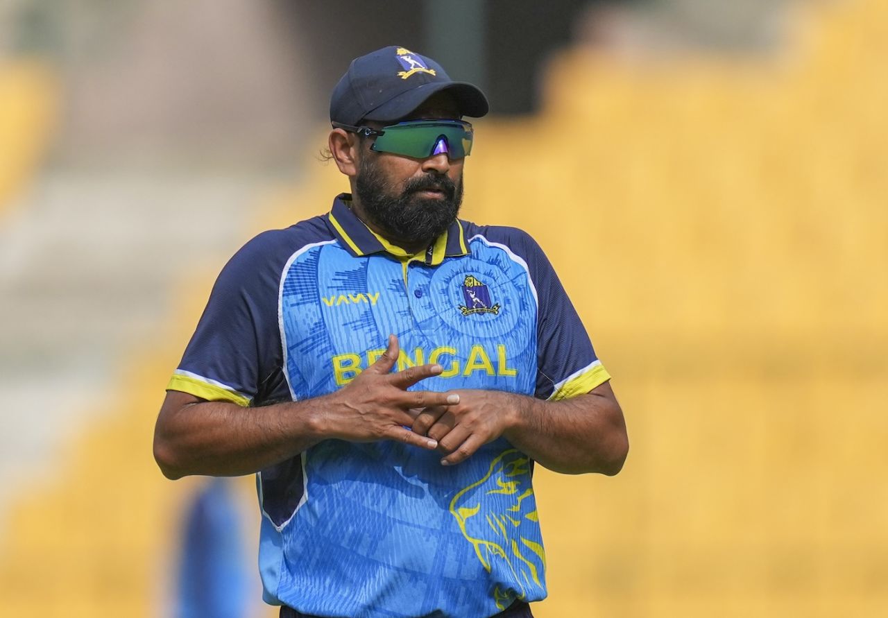 Mohammed Shami bowled a crucial 19th over in the chase, Bengal vs Chandigarh, Syed Mushtaq Ali Trophy, pre-quarter-final, Bengaluru, December 9, 2024
