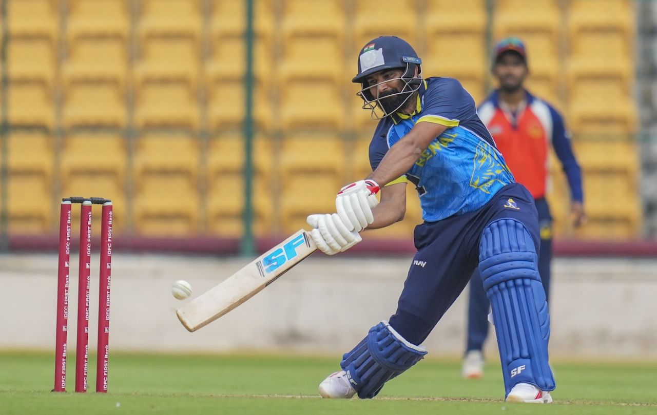 Mohammed Shami whacked some crucial runs down the order, Bengal vs Chandigarh, Syed Mushtaq Ali Trophy, pre-quarter-final, Bengaluru, December 9, 2024