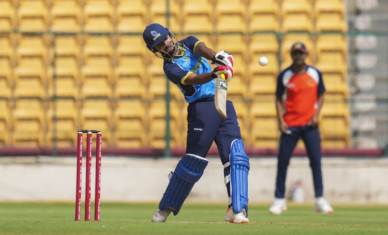 Karan Lal struck a couple of sixes, Bengal vs Chandigarh, Syed Mushtaq Ali Trophy, pre-quarter-final, Bengaluru, December 9, 2024