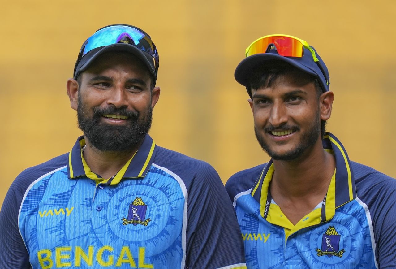 Mohammed Shami and Shahbaz Ahmed soak in Bengal's victory, Bengal vs Chandigarh, Syed Mushtaq Ali Trophy, pre-quarter-final, Bengaluru, December 9, 2024