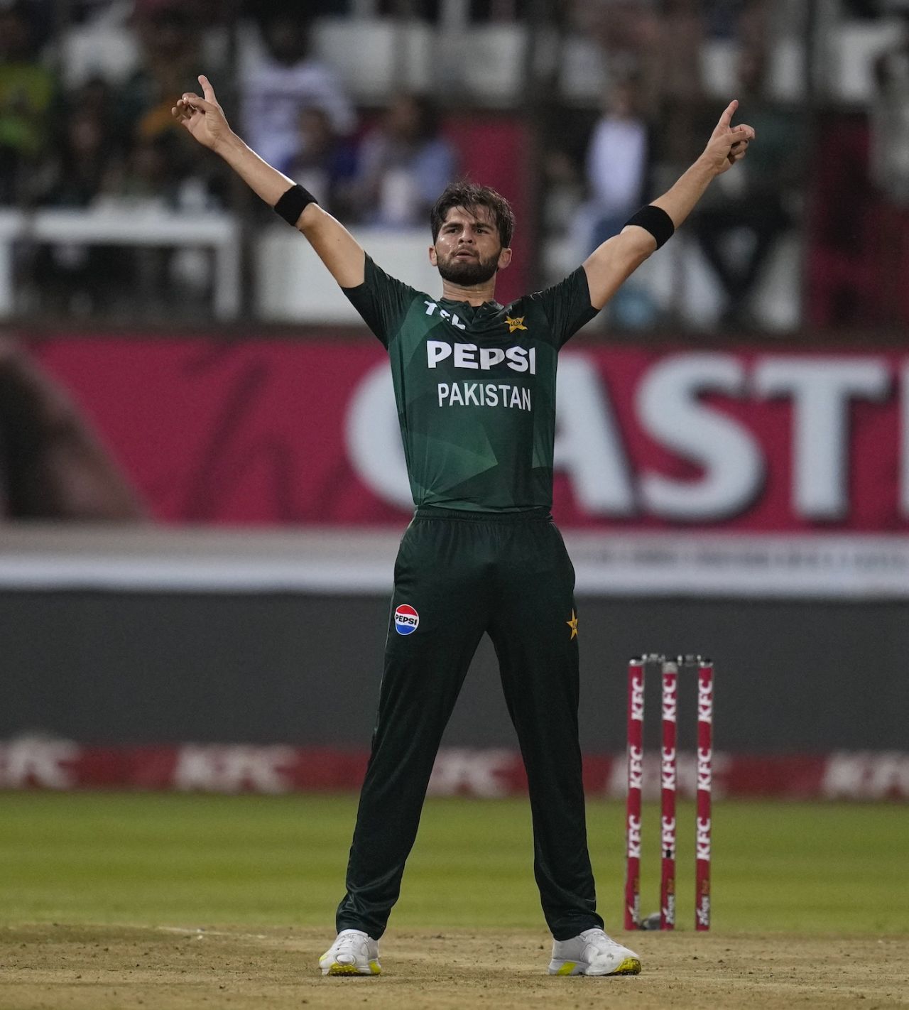 Shaheen Afridi returned to the attack and immediately sent back David Miller, South Africa vs Pakistan, 1st T20I, Durban, December 10, 2024