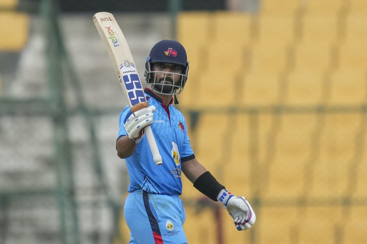 Ajinkya Rahane made a match-winning 98 off 56 balls, Baroda vs Mumbai, Syed Mushtaq Ali Trophy, 1st semi-final, Bengaluru, December 13, 2024