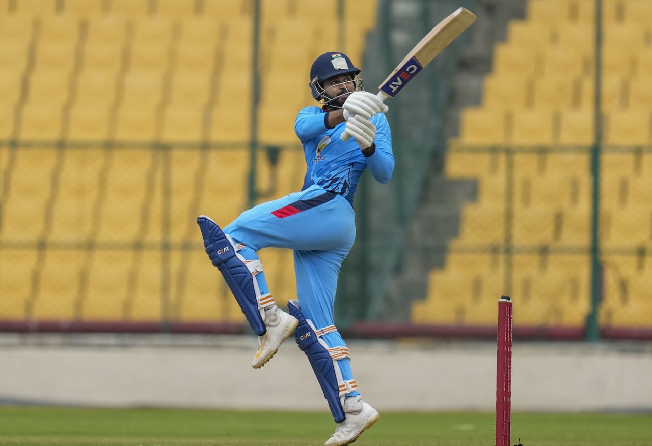 Shreyas Iyer made 46 off 30 balls, Syed Mushtaq Ali Trophy, 1st semi-final, Bengaluru, December 13, 2024
