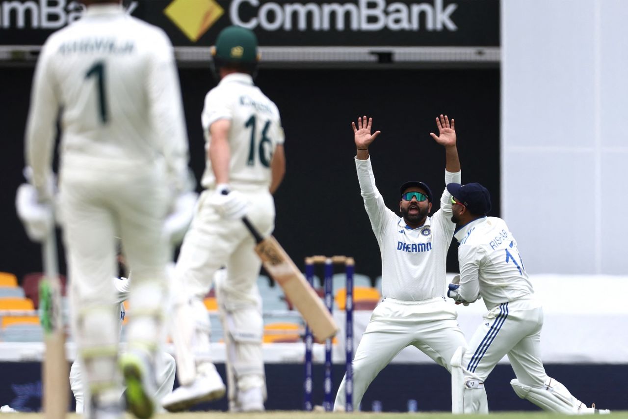 Rohit Sharma appeals unsuccessfully, Australia vs India, 3rd Test, Brisbane, December 14, 2024