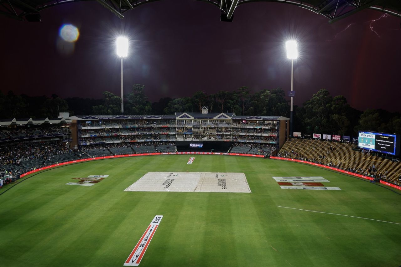 The third T20I was abandoned without a ball bowled, South Africa vs Pakistan, 3rd T20I, Johannesburg, December 14, 2024
