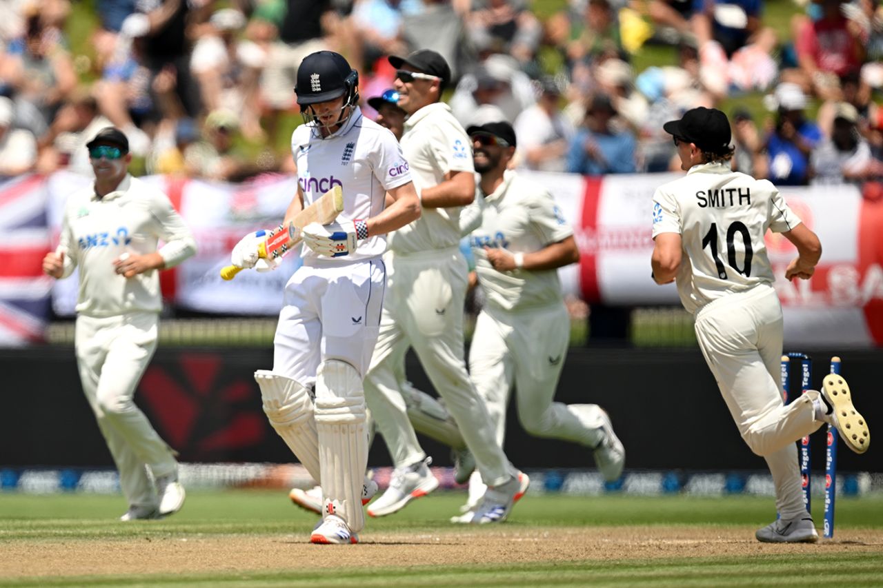 Will O'Rourke had Harry Brook chopping on first ball, New Zealand vs England, 3rd Test, Hamilton, 2nd day, December 15, 2024