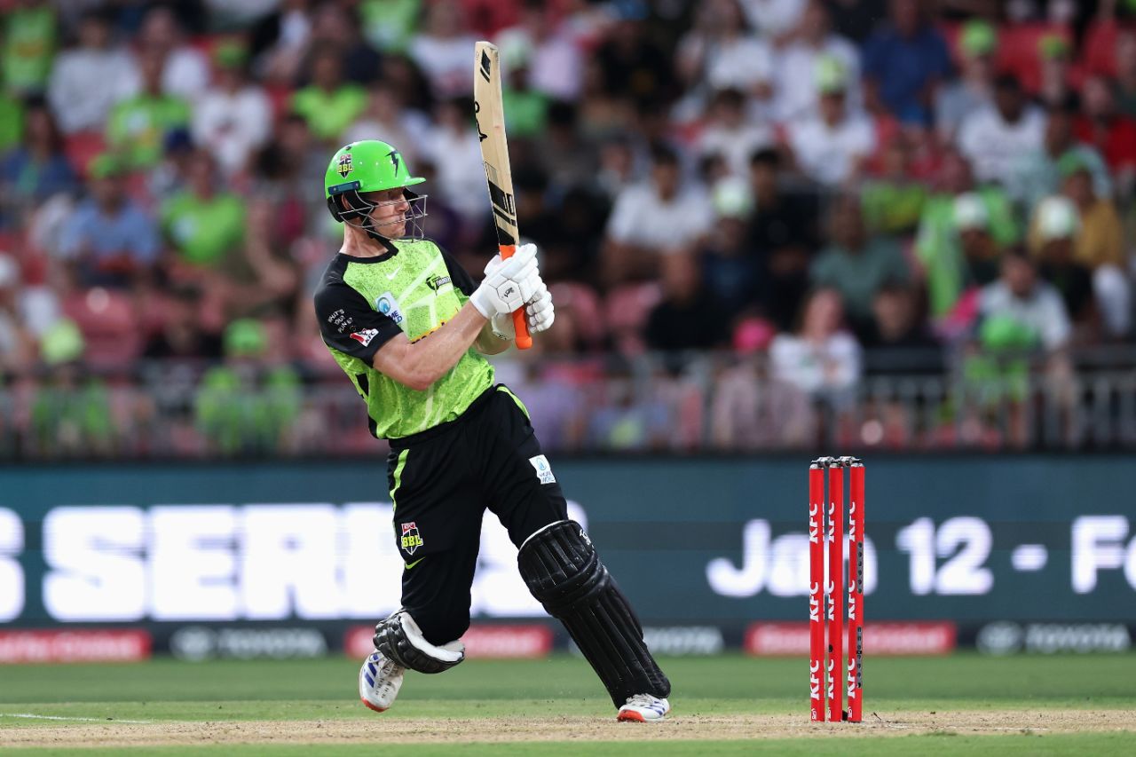 Cameron Bancroft top scored for Sydney Thunder with 70 off 52, Sydney Sixers vs Sydney Thunder, BBL, Sydney Showground Stadium, December 21, 2024