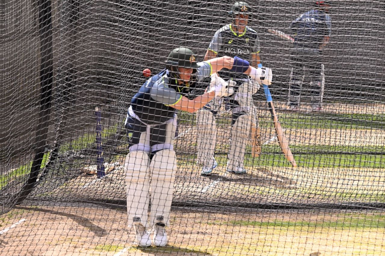 Steven Smith got an awkward one in the nets, Melbourne, December 24, 2024