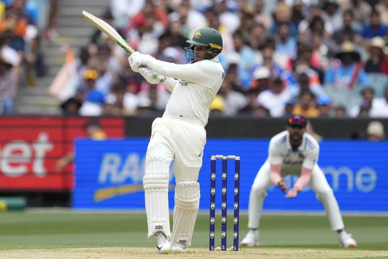Usman Khawaja plays the pull, Australia vs India, 4th Test, Day 1, Melbourne, ICC World Test Championship, December 26, 2024