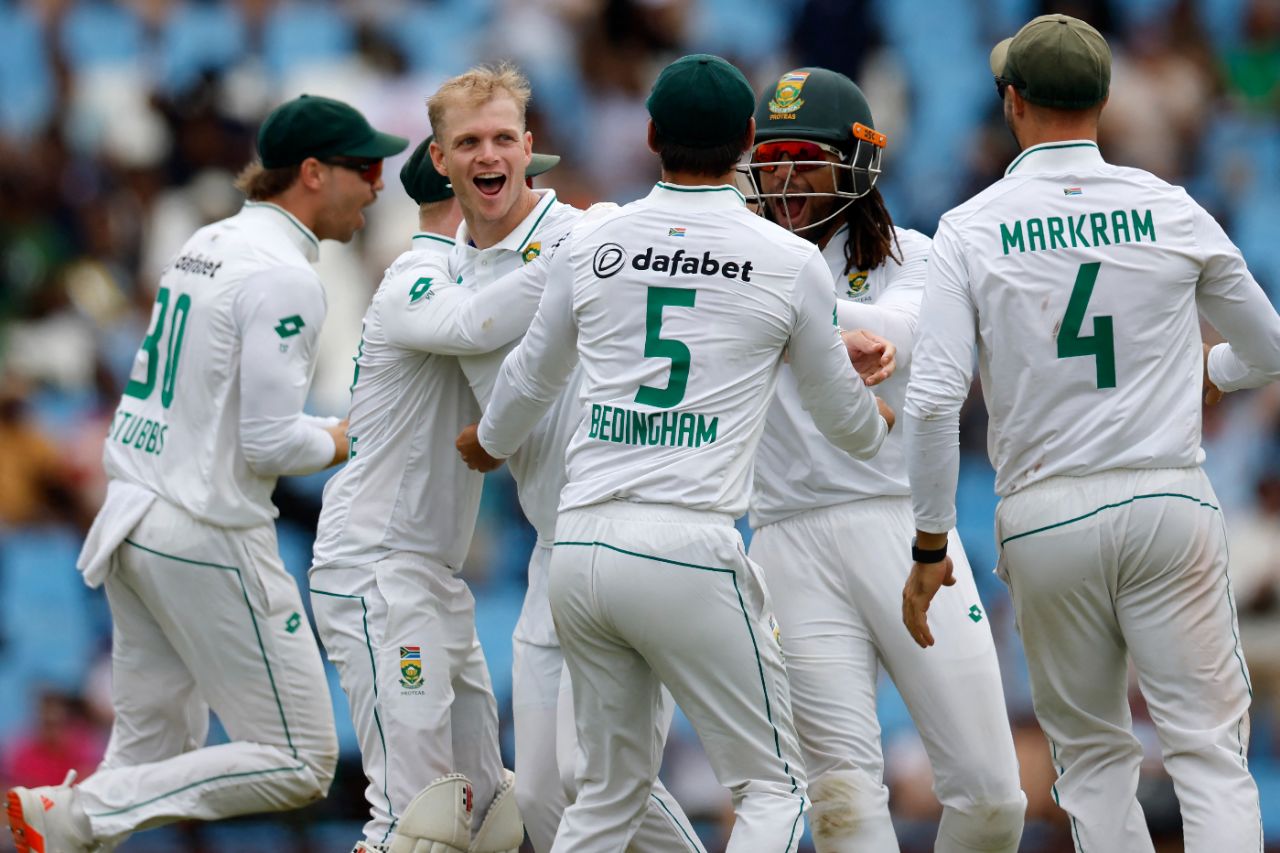 Corbin Bosch struck with his very first ball in Test cricket, South Africa vs Pakistan, 1st Test, Centurion, 1st day, December 26, 2024