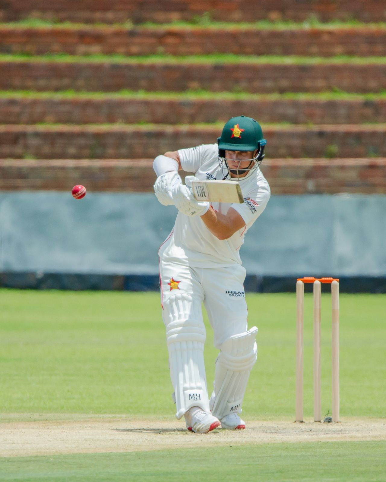Ben Curran in action during his fifty, Zimbabwe vs Afghanistan, 1st Test, Bulawayo, 1st day, December 26, 2024