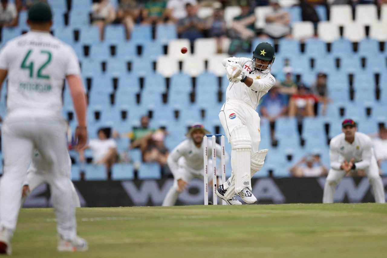 Saim Ayub started the second innings with a flurry of boundaries, South Africa vs Pakistan, 1st Test, Centurion, 2nd day, December 27, 2024