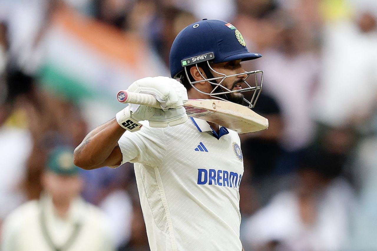 Nitish Kumar Reddy brought out the 'Pushpa' celebration for his half-century, Australia vs India, 4th Test, Melbourne, 3rd day, December 28, 2024 | sportzpoint.com
