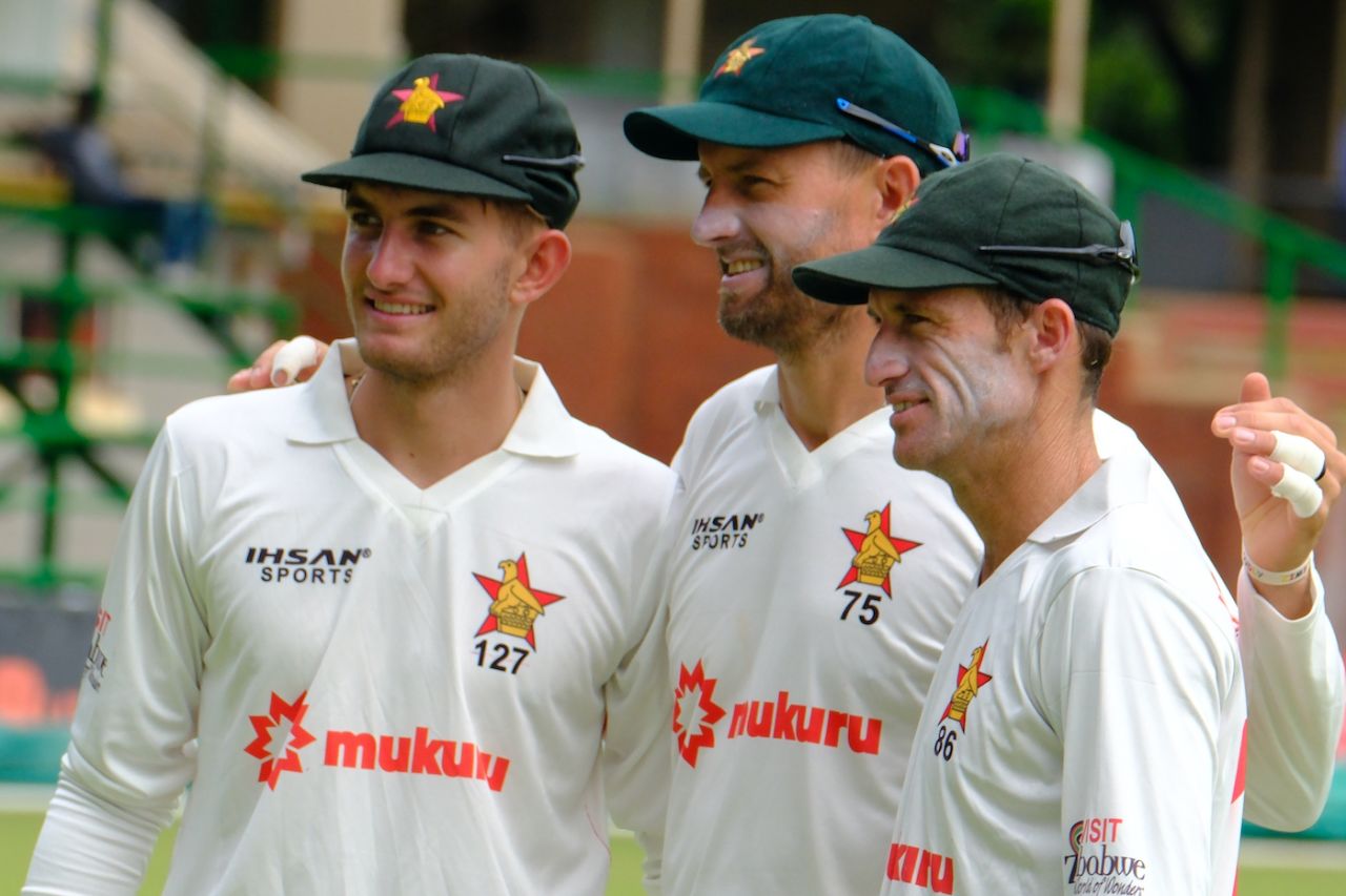 Brian Bennett, Craig Ervine, and Sean Williams pleased to be in Test colours, Zimbabwe vs Afghanistan, 1st Test, 3rd day, Bulawayo, December 28, 2024