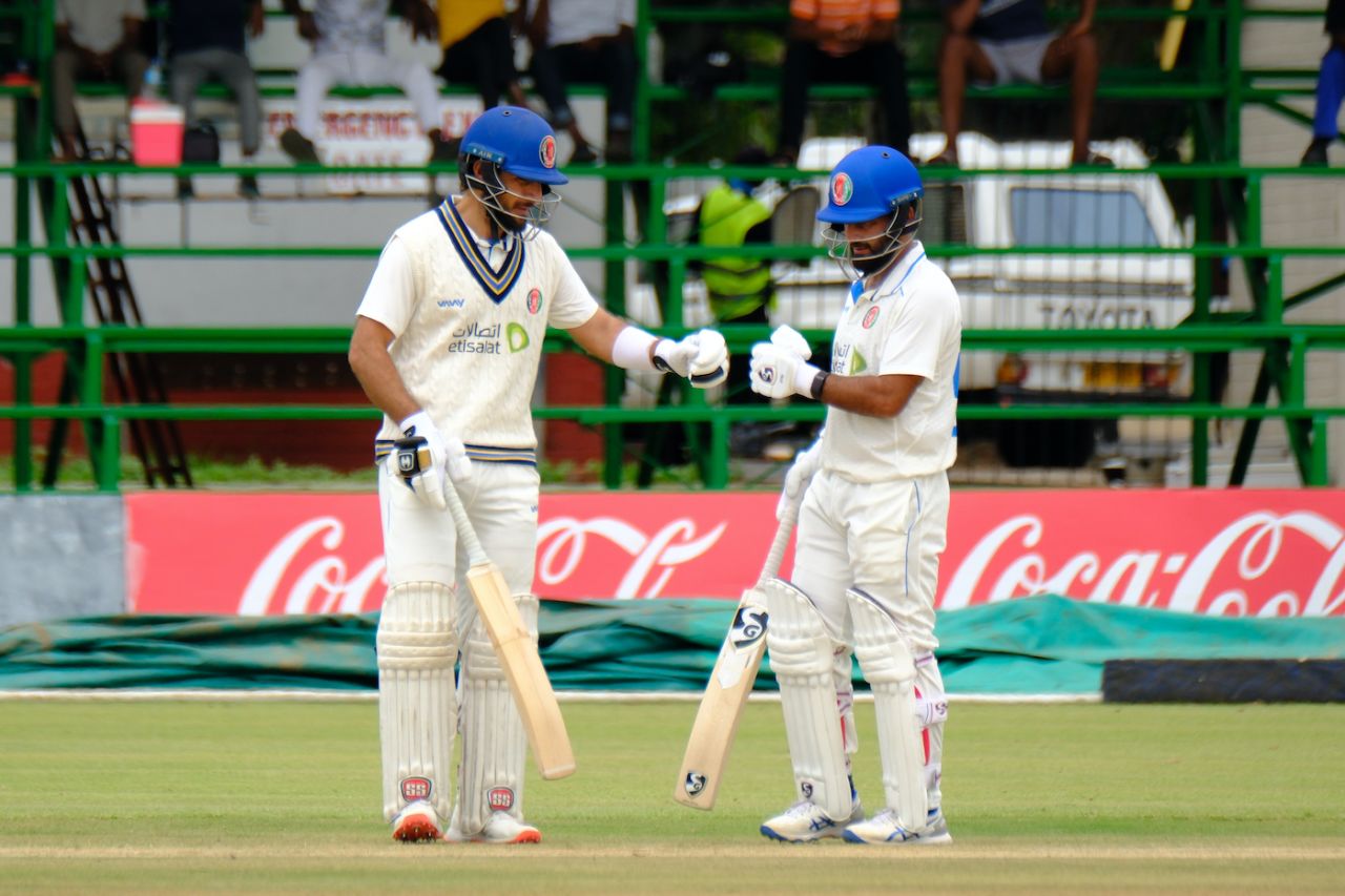 Rahmat Shah and Hashmatullah Shahidi put on a mammoth third-wicket stand, Zimbabwe vs Afghanistan, 1st Test, 3rd day, Bulawayo, December 28, 2024