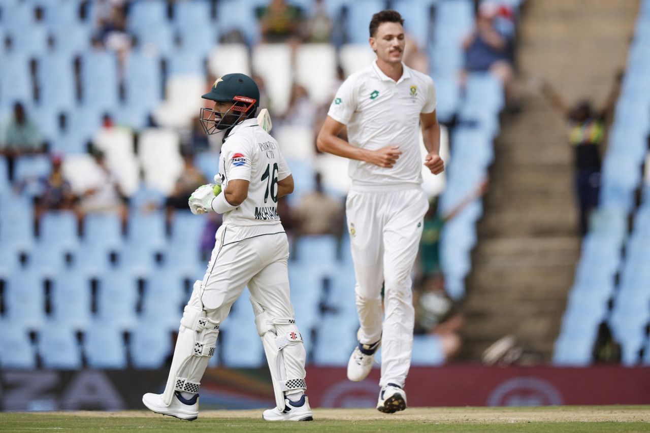 One of Marco Jansen's five wickets included Mohammad Rizwan, South Africa vs Pakistan, 1st Test, Centurion, 3rd day, December 28, 2024