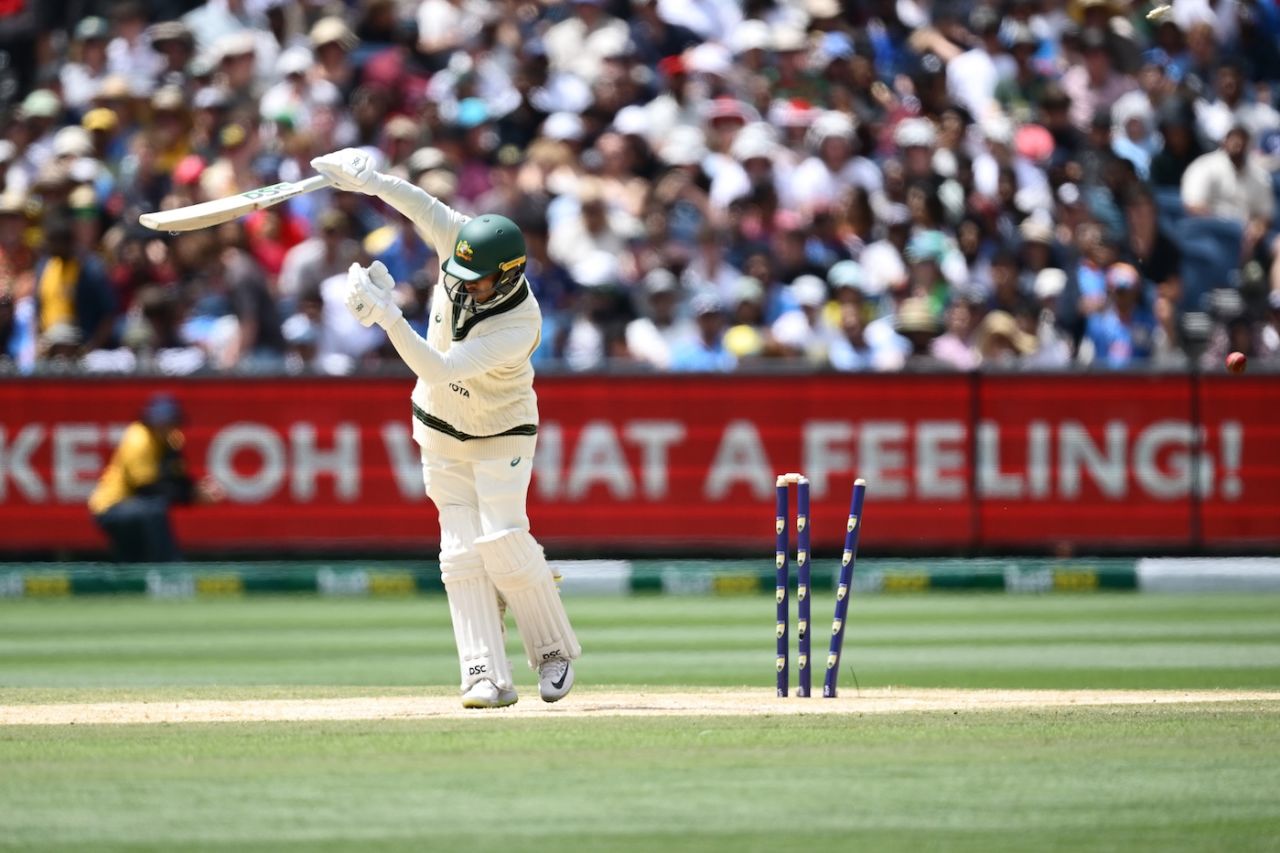 Usman Khawaja's stumps were rattled by Mohammed Siraj, Australia vs India, 4th Test, Melbourne, 4th day, December 29, 2024